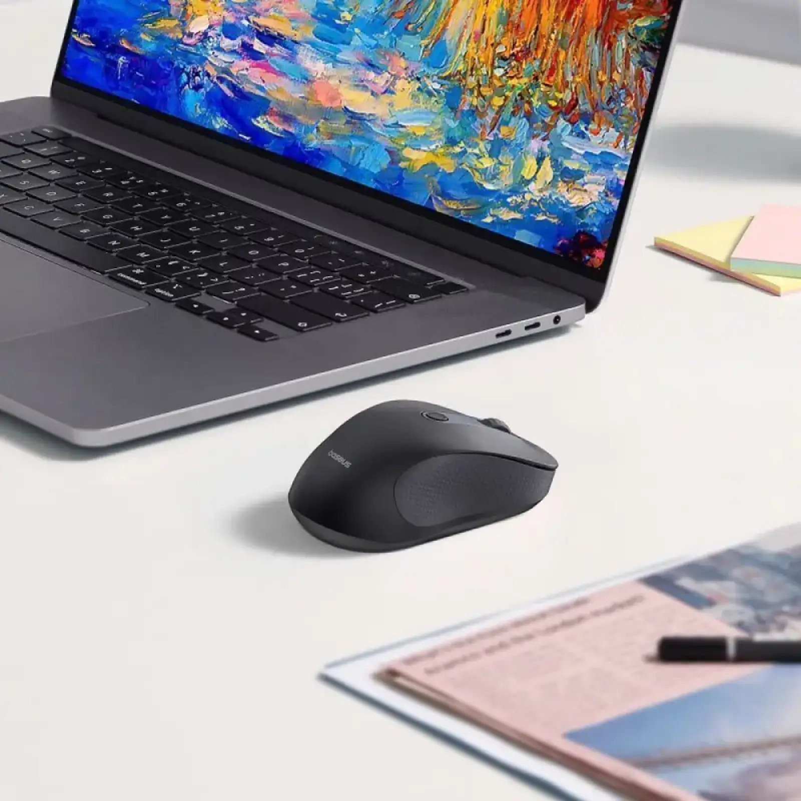 Бездротова Комп'ютерна Миша Baseus F02 Ergonomic Wireless Mouse (without Battery) Black