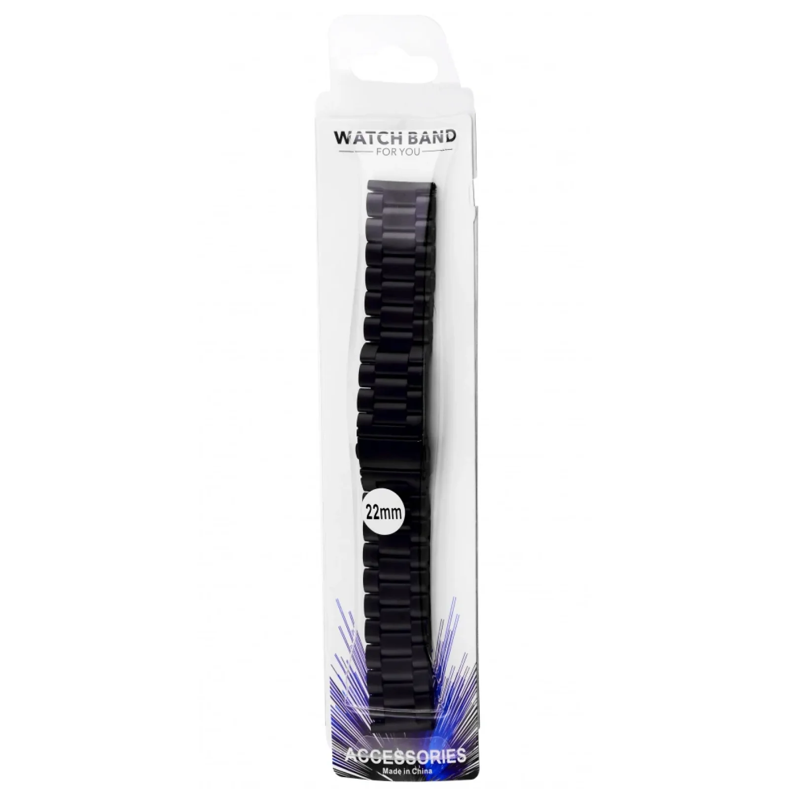 Ремінець універсальний Stainless Steel 22 mm Black