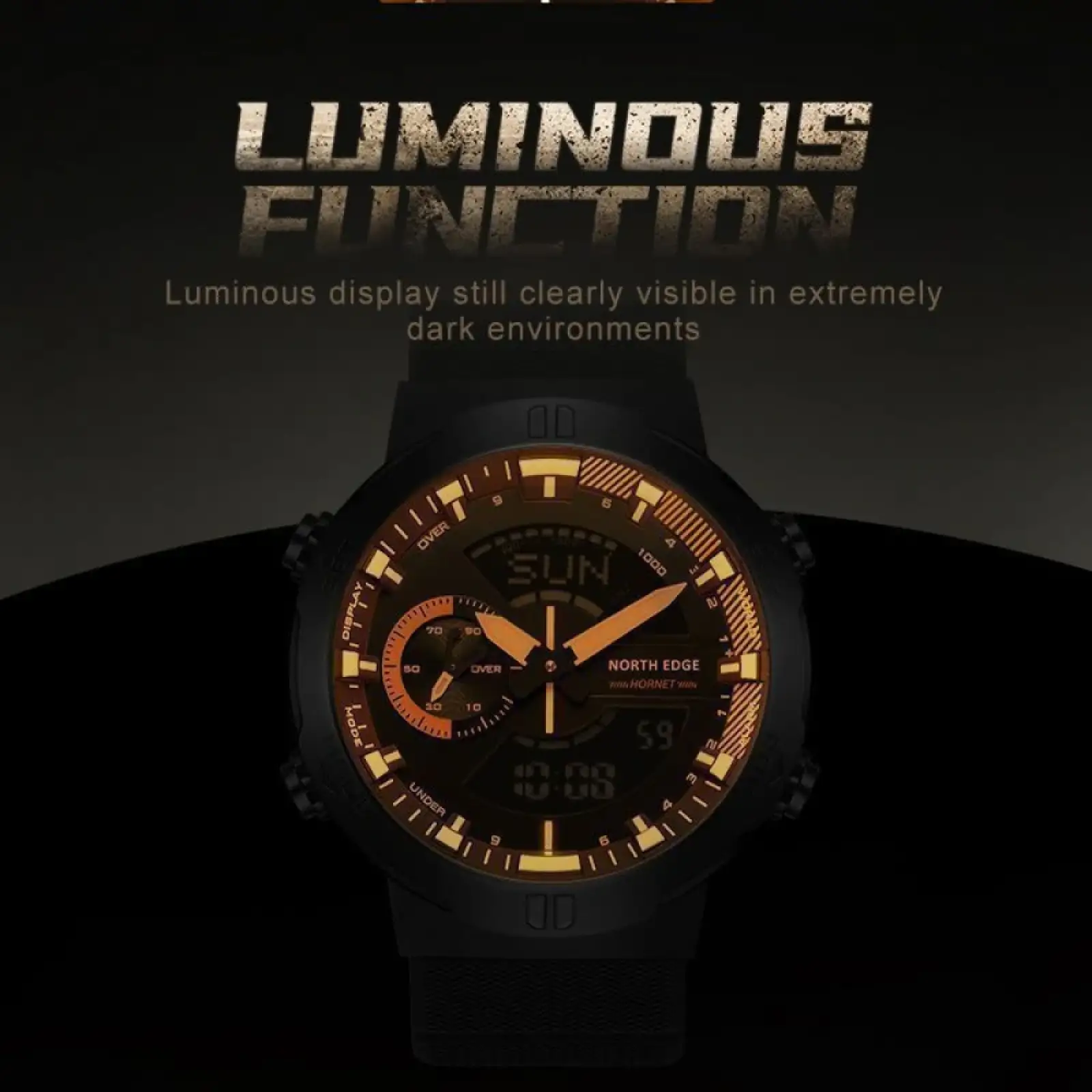 Цифровий годинник NORTH EDGE HORNET Black