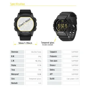 Цифровий годинник NORTH EDGE AK Black