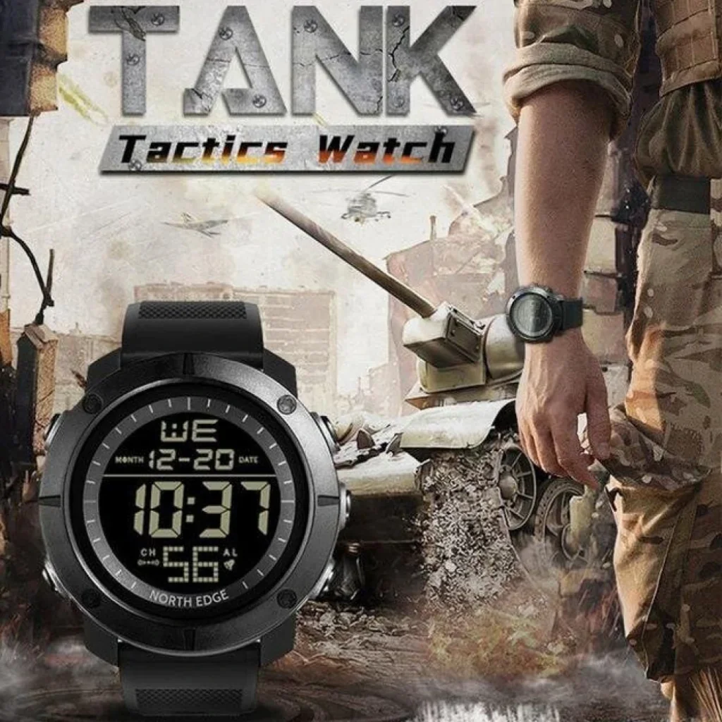 Цифровий годинник NORTH EDGE TANK Black