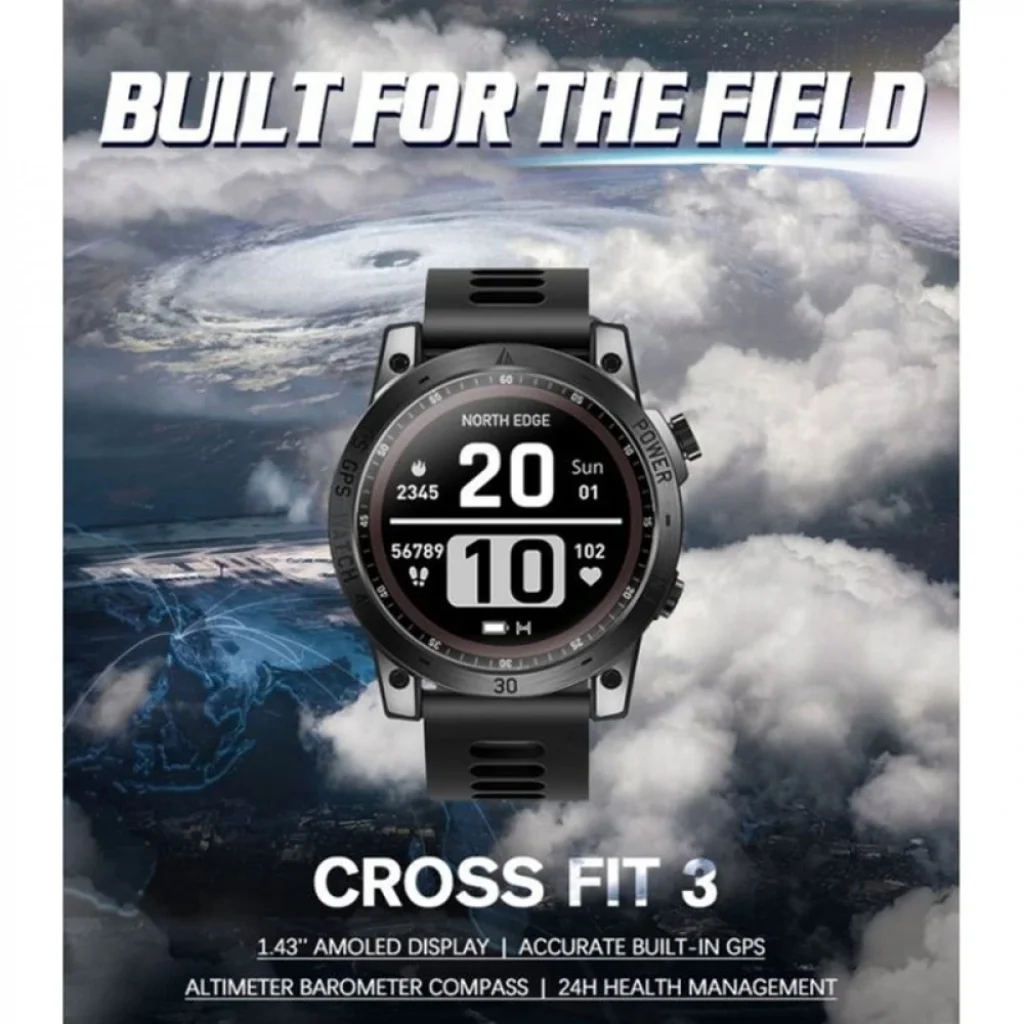 Смарт-часы NORTH EDGE Cross Fit 3 Black
