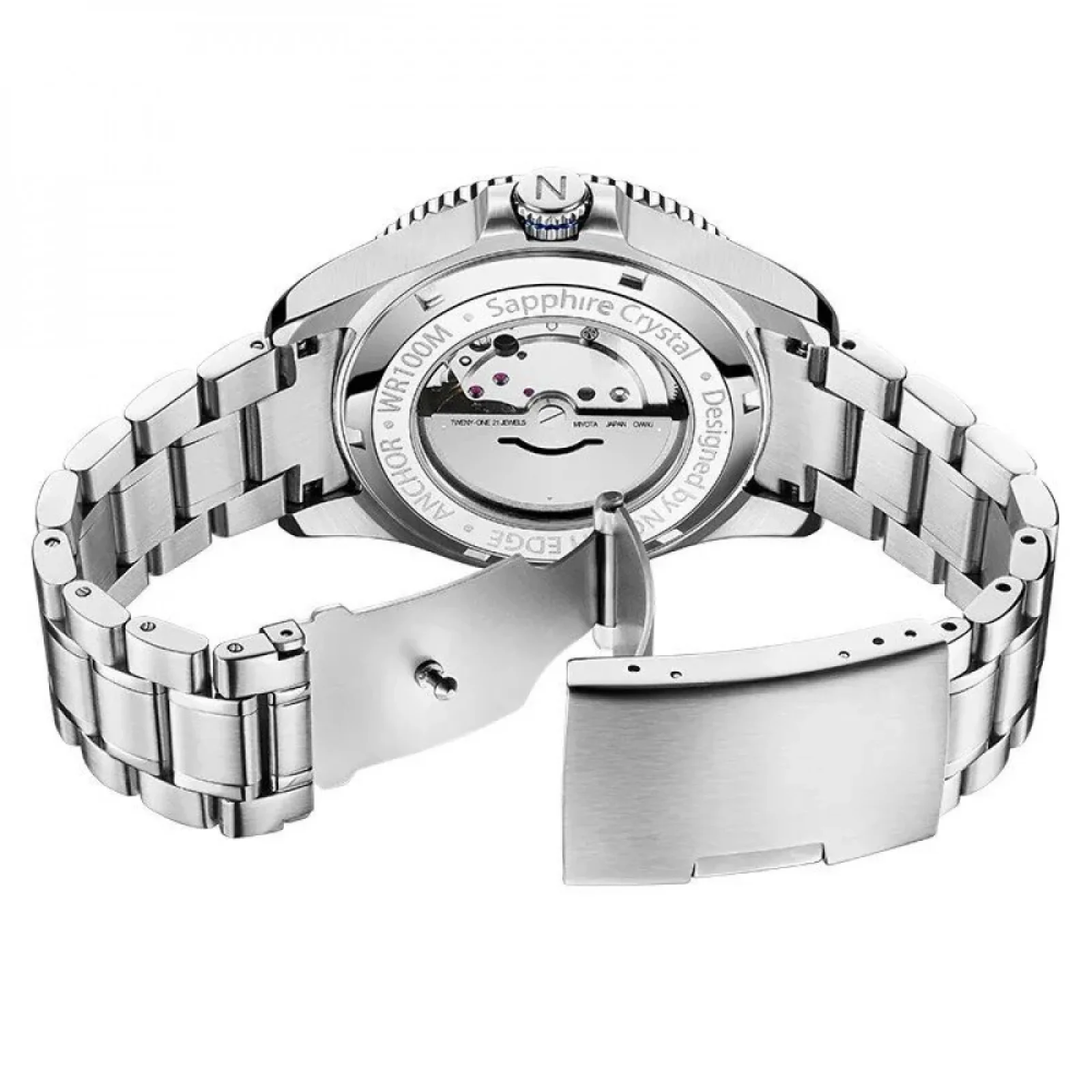 Механические часы NORTH EDGE ANCHOR Black