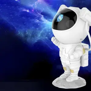 Лазерный ночник-проектор звездного неба Astronaut 1500mAh White