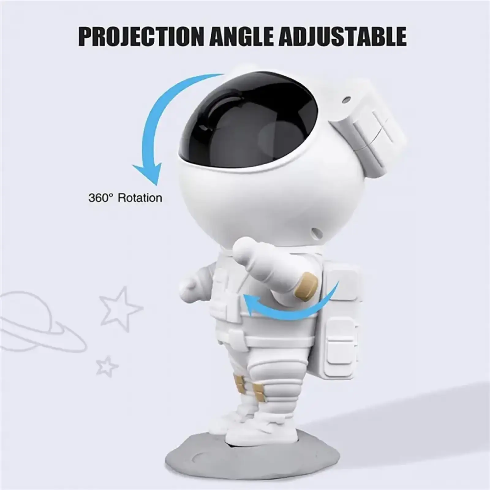 Лазерный ночник-проектор звездного неба Astronaut 1500mAh White