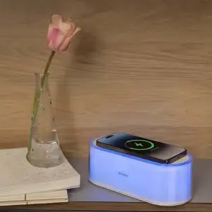 Ночник с Беспроводной Зарядкой Proove Multicolor Glow 1200mAh White