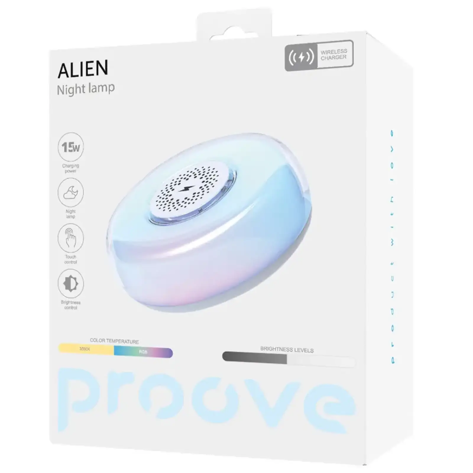 Ночник с Беспроводной Зарядкой Proove Alien White