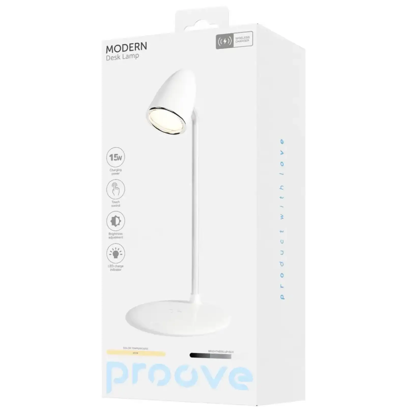 Настольная лампа с Беспроводной Зарядкой Proove Modern beige