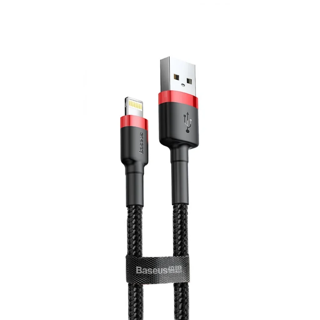 Кабель Baseus Cafule Lightning 2.4A (1m) Red/Black, CALKLF-B19
