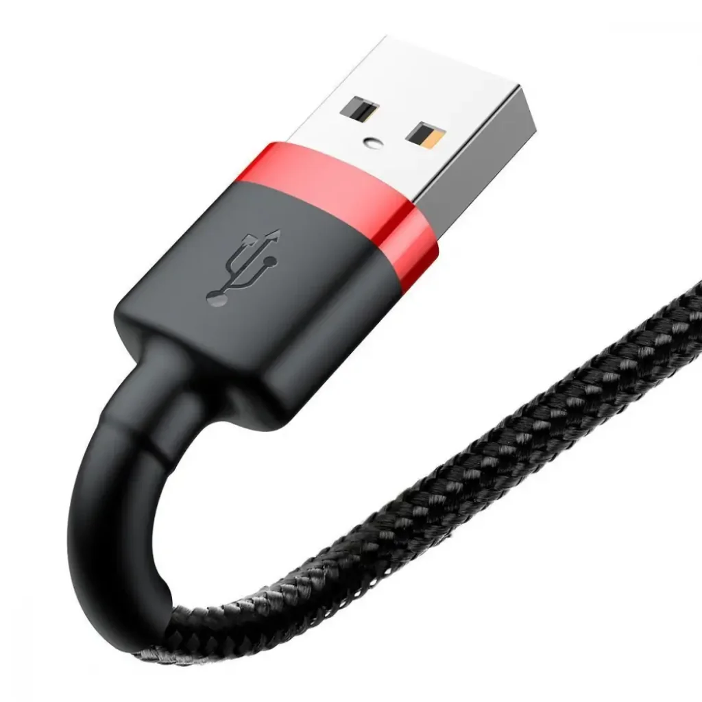 Кабель Baseus Cafule Lightning 2.4A (1m) Red/Black, CALKLF-B19