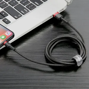 Кабель Baseus Cafule Lightning 2.4A (1m) Red/Black, CALKLF-B19