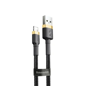 Кабель Baseus Cafule Lightning 2.4A (1m) Gold/Black, CALKLF-BV1