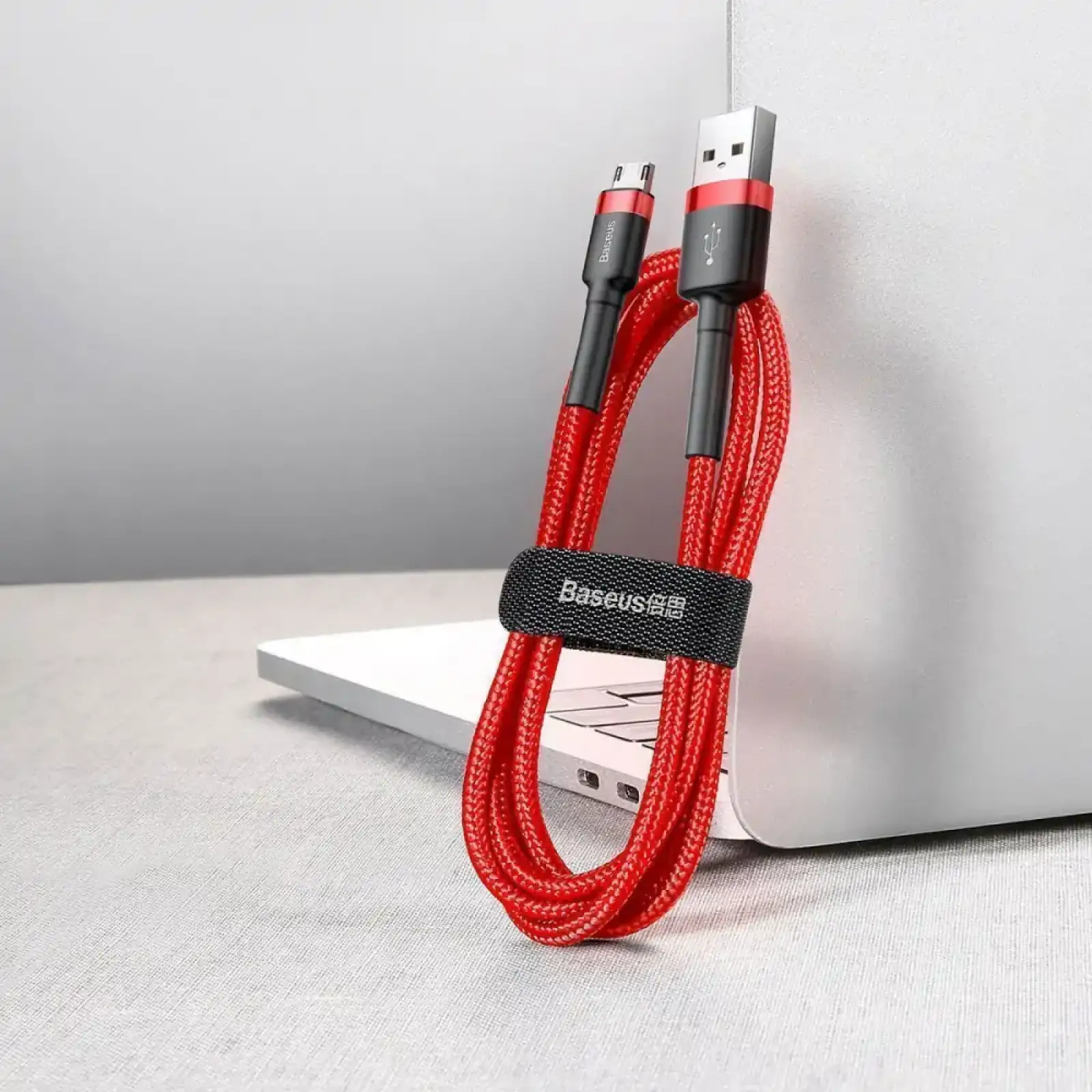 Кабель Baseus Cafule Micro USB 2.4A (1m) Red/Black, CAMKLF-B91