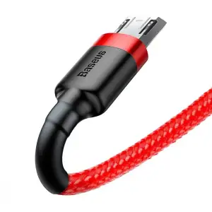 Кабель Baseus Cafule Micro USB 2.4A (1m) Red/Black, CAMKLF-B91