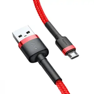 Кабель Baseus Cafule Micro USB 2.4A (1m) Red/Black, CAMKLF-B91