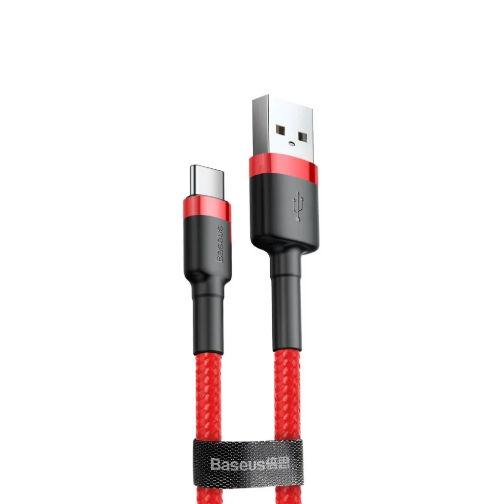 Кабель Baseus Cafule Type-C 3A (1m) Red, CATKLF-B09
