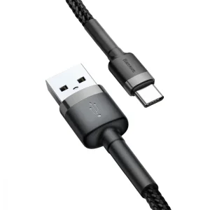 Кабель Baseus Cafule Type-C 3A (1m) Red, CATKLF-B09