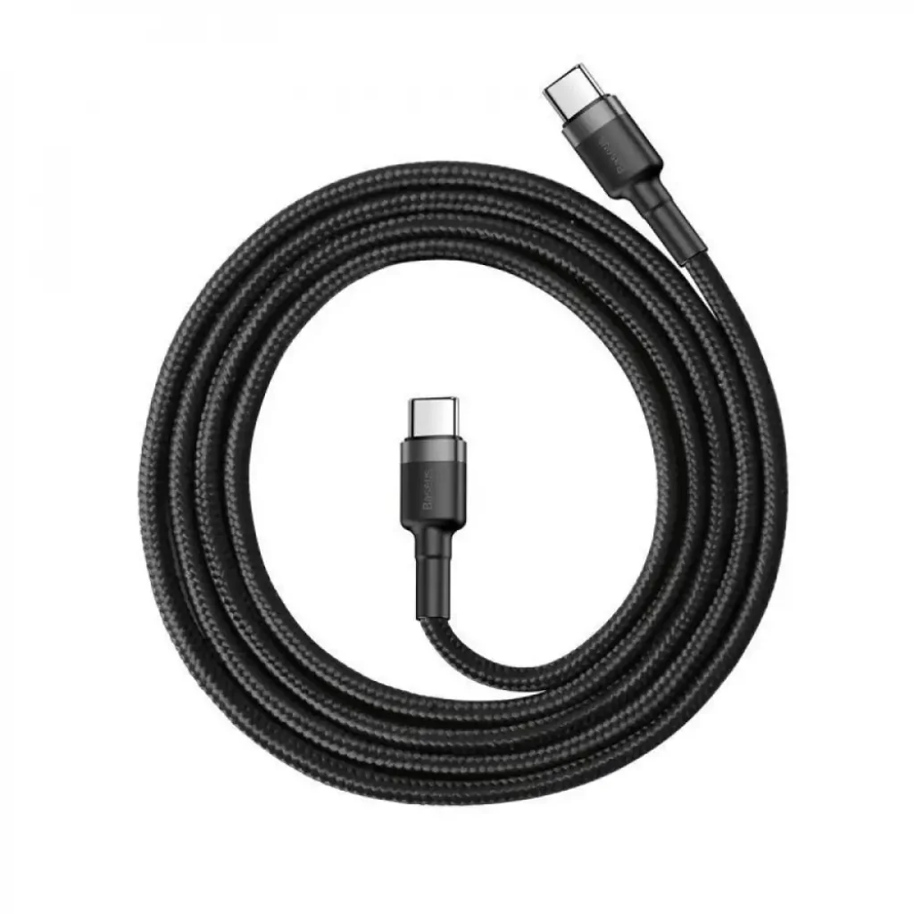 Кабель Baseus Cafule Type-C to Type-C PD 2.0 60W (1m) Red, CATKLF-G09