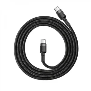 Кабель Baseus Cafule Type-C to Type-C PD 2.0 60W (1m) Red, CATKLF-G09