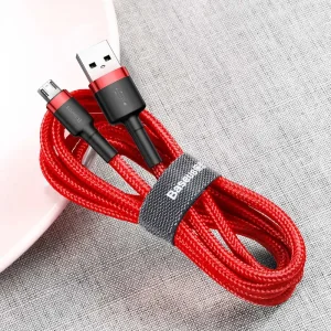 Кабель Baseus Cafule Micro USB 1.5A (2m) Red/Black, CAMKLF-C91