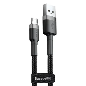 Кабель Baseus Cafule Micro USB 1.5A (2m) Gray/Black, CAMKLF-CG1