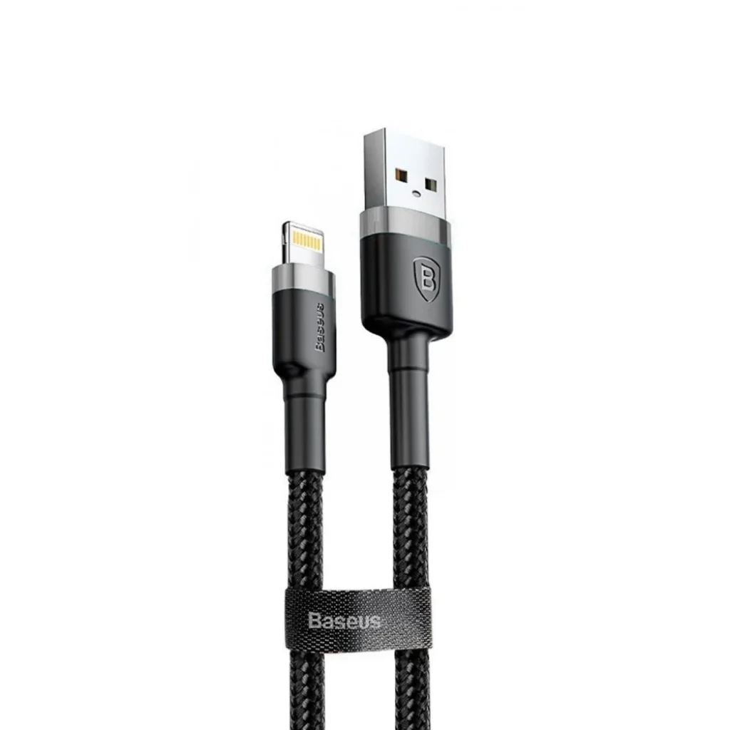 Кабель Baseus Cafule Lightning 2.4A (0.5m) Gray/Black, CALKLF-AG1