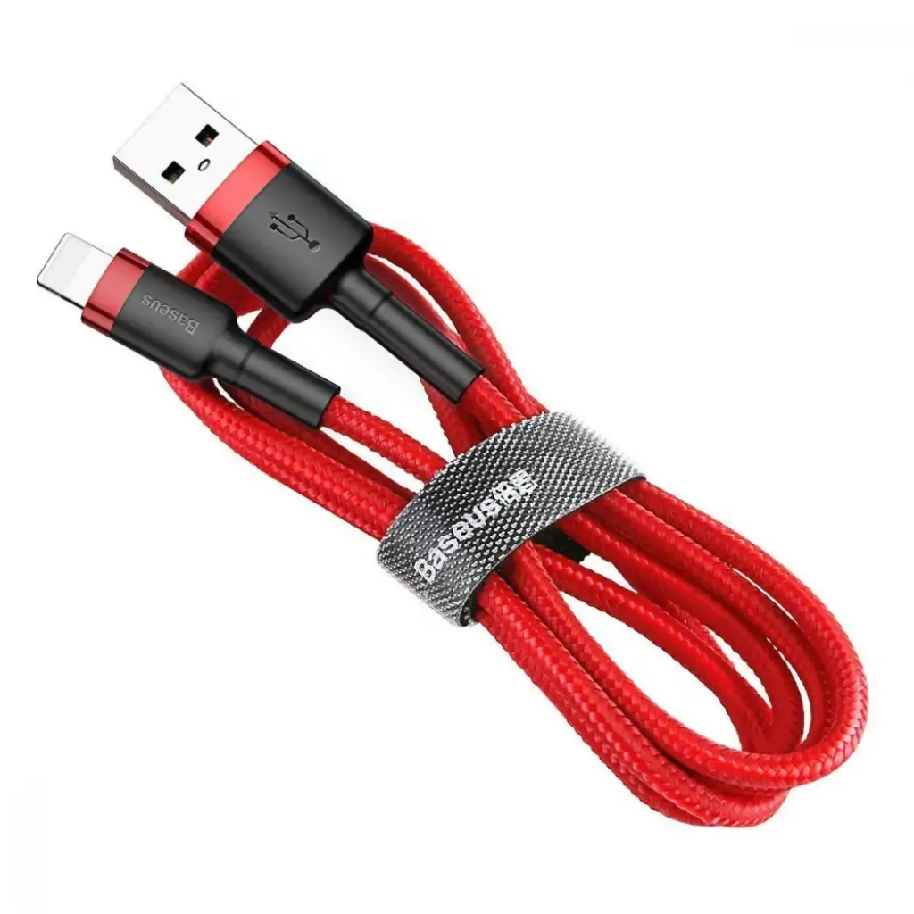 Кабель Baseus Cafule Lightning 2.4A (0.5m) Gray/Black, CALKLF-AG1
