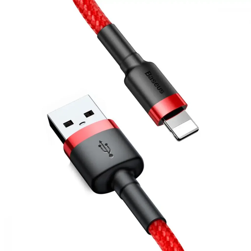 Кабель Baseus Cafule Lightning 2.4A (0.5m) Gray/Black, CALKLF-AG1
