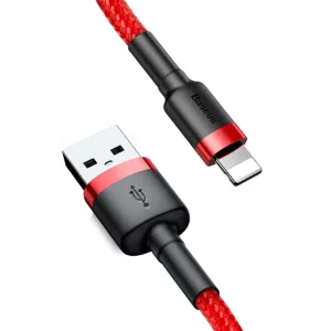 Кабель Baseus Cafule Lightning 2.4A (0.5m) Gray/Black, CALKLF-AG1