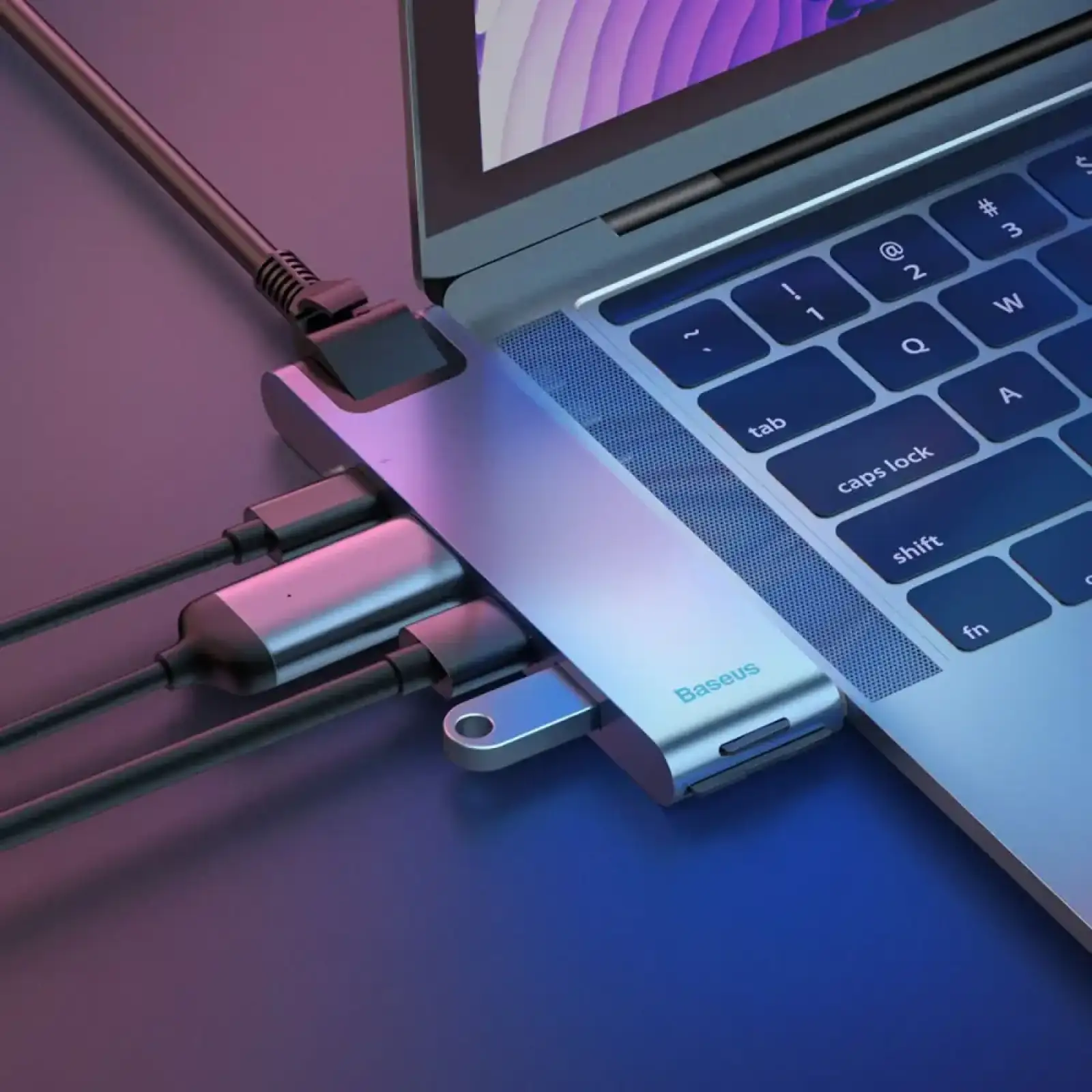 USB-Хаб Baseus Thunderbolt C 7-in-1 gray (217540010)