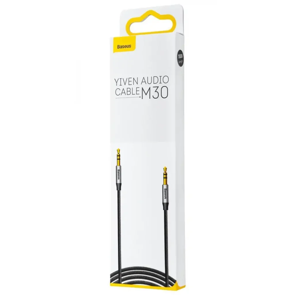 Кабель AUX Baseus Yiven M30 (1.5m) Black, CAM30-CS1