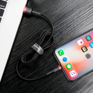 Кабель Baseus Cafule Lightning 1.5A (2m) Red/Black, CALKLF-C19