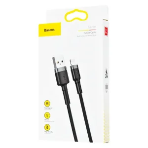 Кабель Baseus Cafule Lightning 1.5A (2m) Gold/Black, CALKLF-CV1
