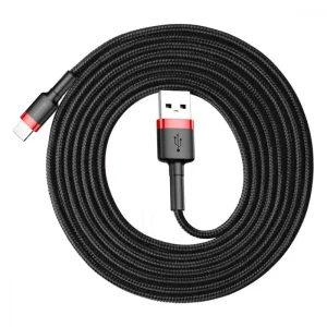 Кабель Baseus Cafule Lightning 1.5A (2m) Gold/Black, CALKLF-CV1