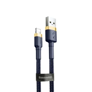 Кабель Baseus Cafule Lightning 1.5A (2m) Gold/Blue, CALKLF-CV3
