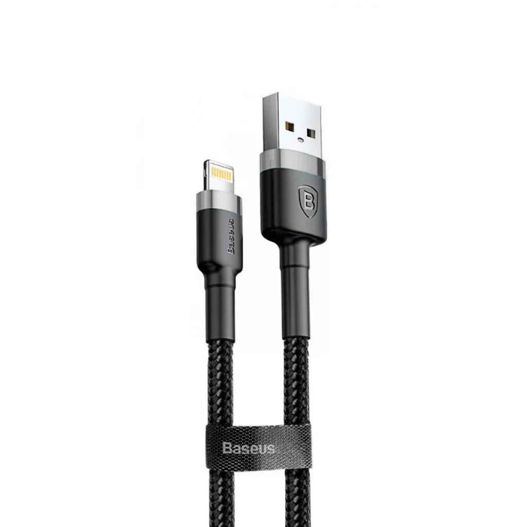 Кабель Baseus Cafule Lightning 2A (3m) Gray/Black, CALKLF-RG1