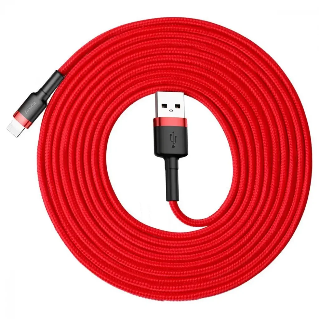 Кабель Baseus Cafule Lightning 2A (3m) Gray/Black, CALKLF-RG1