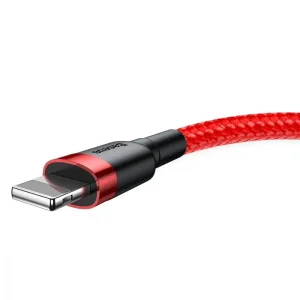 Кабель Baseus Cafule Lightning 2A (3m) Gray/Black, CALKLF-RG1