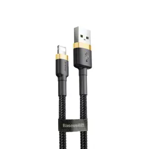 Кабель Baseus Cafule Lightning Cable 2A (3m) Gold/Black, CALKLF-RV1