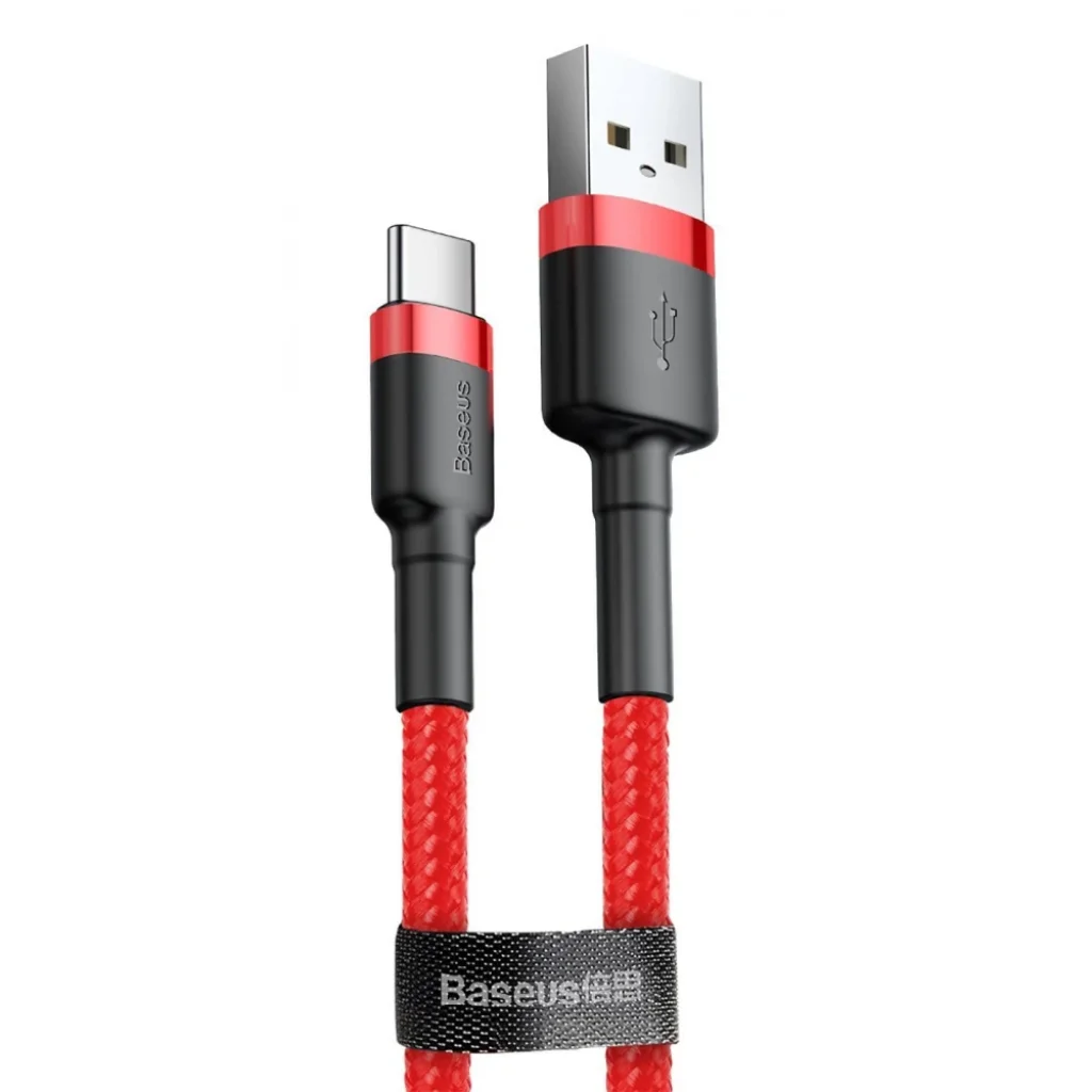 Кабель Baseus Cafule Type-C 2A (3m) Red, CATKLF-U09