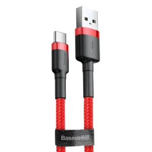 Кабель Baseus Cafule Type-C 2A (3m) Red, CATKLF-U09