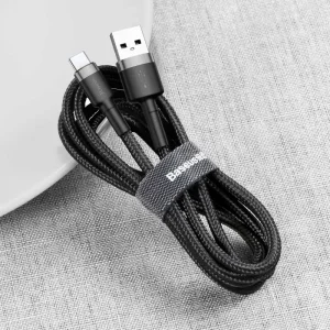 Кабель Baseus Cafule Type-C 2A (3m) Red/Black, CATKLF-U91