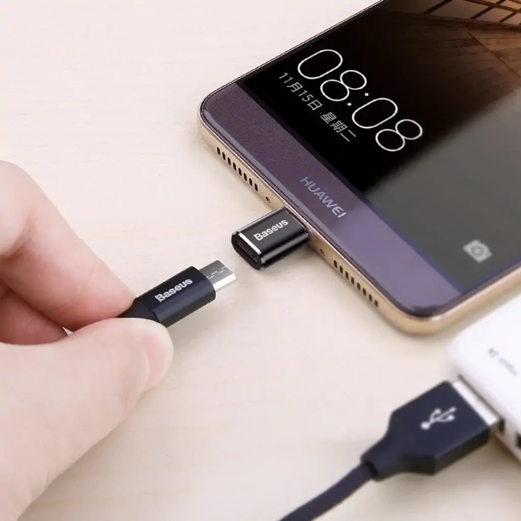 Перехідник OTG Baseus Micro USB to Type-C Black, CAMOTG-01