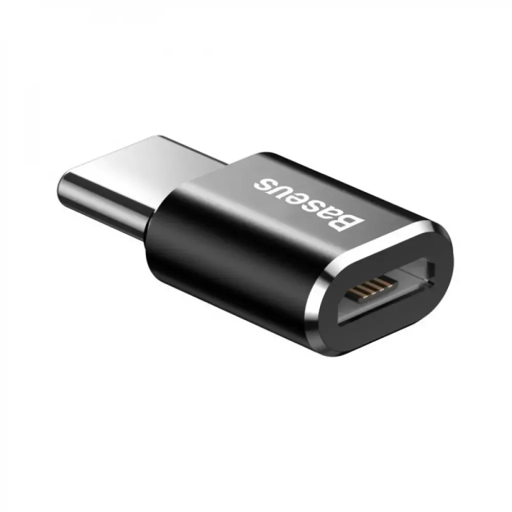 Перехідник OTG Baseus Micro USB to Type-C Black, CAMOTG-01
