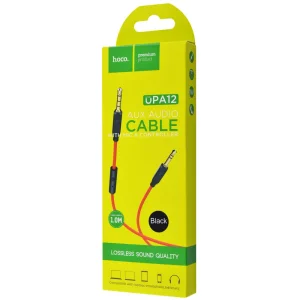 Кабель AUX Hoco UPA12 With Mic (1m) Black, 23740