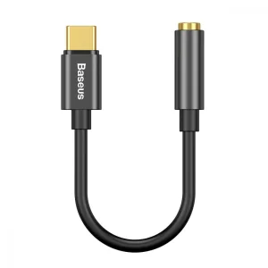 Перехідник AUX Baseus L54 Type-C to 3.5mm Black, CATL54-01