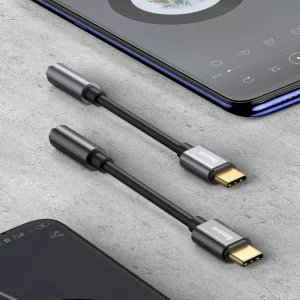 Перехідник AUX Baseus L54 Type-C to 3.5mm Gray, CATL54-0G
