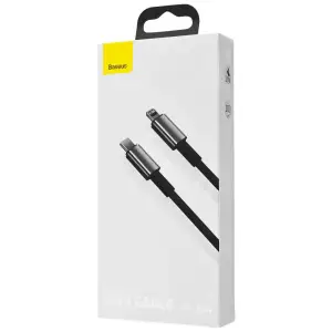 Кабель Baseus Tungsten Gold Type-C to Lightning PD 20W (1m) Black, CATLWJ-01