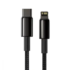 Кабель Baseus Tungsten Gold Type-C to Lightning PD 20W (1m) Black, CATLWJ-01