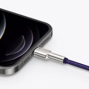 Кабель Baseus Cafule Metal Lightning 2.4A (1m) Purple, CALJK-A05